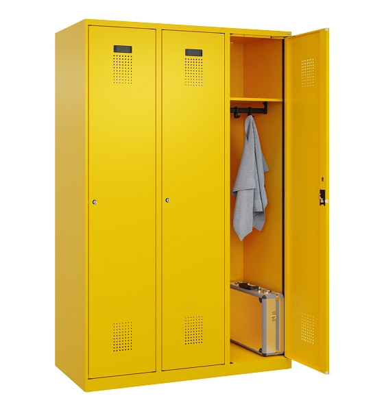 C+P Spind Evolo PLUS, 3 Abteile, 1850x1200x500mm, 1023/1023, Verschluss Zylinderschloss, Ablageböden 3, 049000-32 S10049