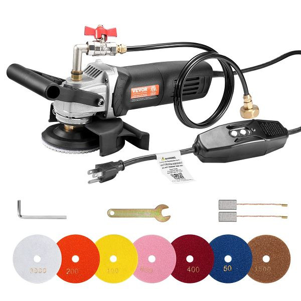 VEVOR Poliermaschine Schleifmaschine Polierer Elektr. Naßpolierer 800W 4000U/min, DDSSPGJTZYPJHPVHMV2
