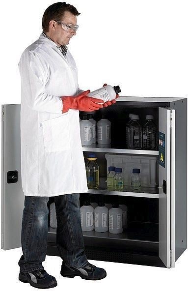 asecos Chemikalienschrank CS-PHOENIX Modell CS.110.105.FD Korpusfarbe grau, 30494-041-30498