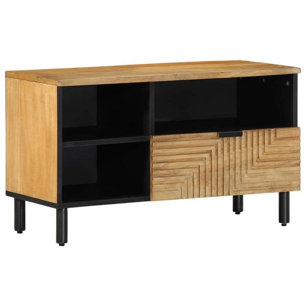 vidaXL TV-Schrank Braun 80x33x46 cm Massivholz Mango, 4017737