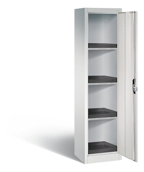 C+P Umweltschrank Acurado, H1950xB502xT500mm, Farbe: Lichtgrau, Muldengriff, 8901-316 S10113