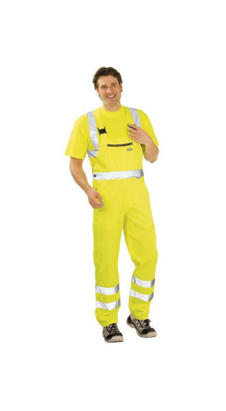 Planam Warnschutz Latzhose, uni gelb, Größe 24, 2022024
