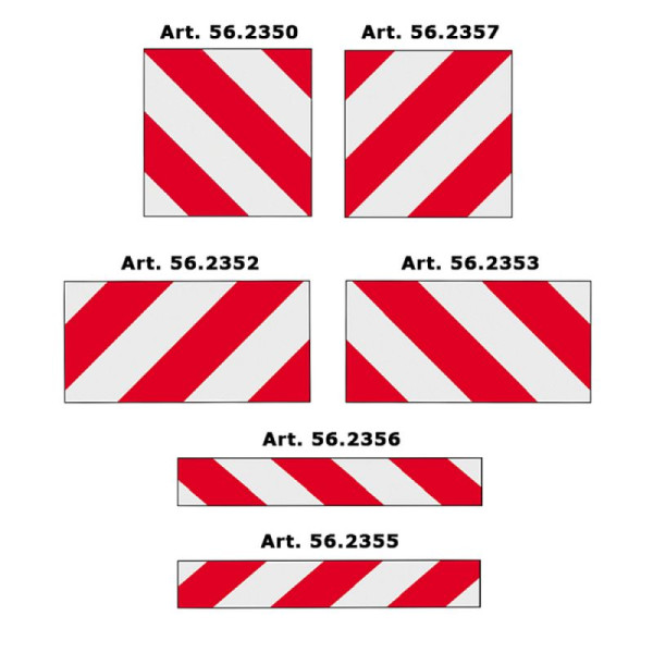Stein HGS Warntafeln für überbreite und überlange Fahrzeuge, links- oder rechtsweisend, 423 mm, RA2, 56.2357