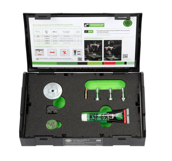 KUKKO Wechseldruckstück-Set Ø 20, 32, 41 mm (1" - G1 1/8"), K-600-D