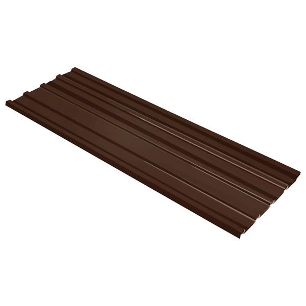 vidaXL Dachpaneel 12-teilig Braun 129 x 45 cm Verzinkter Stahl, 42047076