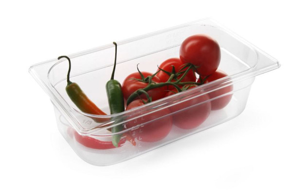 Hendi Gastronorm-Behälter 1/3, 2,5 L, PC (Polykarbonat), LxBxH: 325x176x65 mm, Transparent, 861530