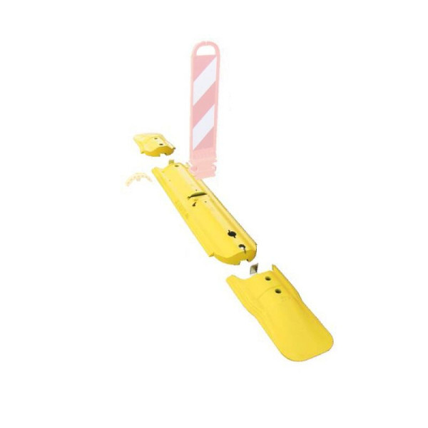 Stein HGS Leitschwellen -Modellreihe LN60- mit Anti-Rutsch-System ARS, Endstück B LN 62, mit Sicherungsschraube, weiß, 480x270 mm (LxB), 18394