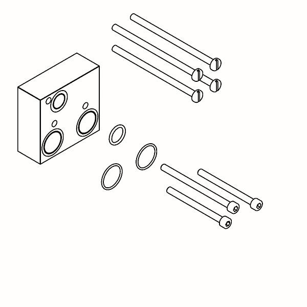 KWC Verlängerungsset für Tiefenausgleich, F5, hydraulisch und elektrisch Thermostat-Armatur, 25 mm, 2030067889