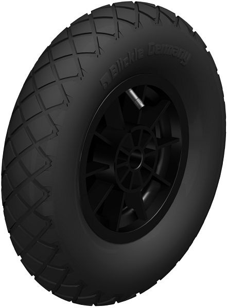 Blickle PK 402/25-75G Rad, Luftreifen, Schwarz, 17558