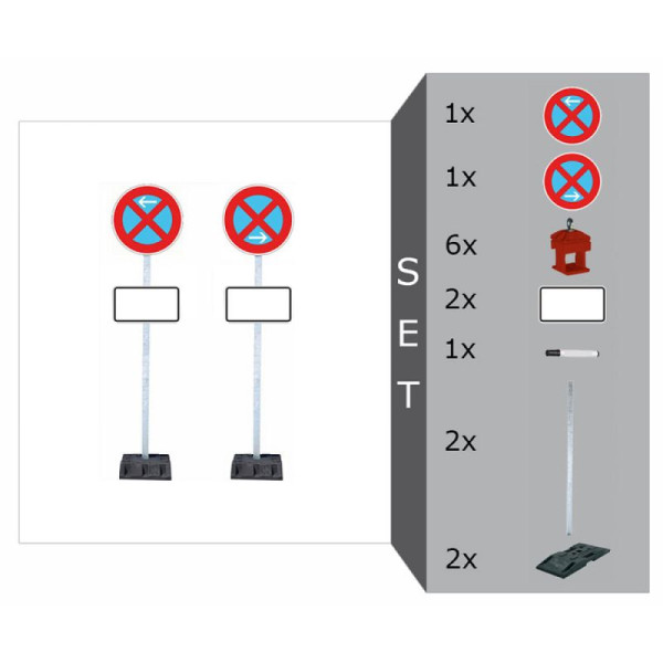 Stein HGS Haltverbotszonen-Set mobil SIGN I (nicht gem. TL) 'SIGN I', RA2, 41428