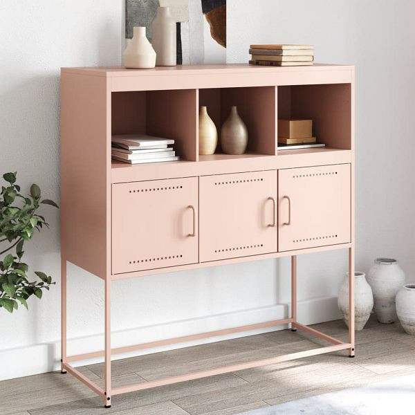 vidaXL Sideboard Rosa 100,5x39x107 cm Kaltgewalzter Stahl, 846591