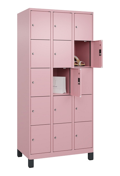 C+P Schließfachschrank Evolo PLUS, mit Füßen, 15 Fächer, 1950x900x500mm, 3015/3, 049010-305 S10024