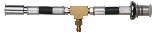 KS Tools Manometer-Anschlussschlauch mit 1/4" Schlauchanschluss zur universellen Verwendung mit 3/8" und 5/16" Hochdruckschlauchanschlüssen, 150.2364