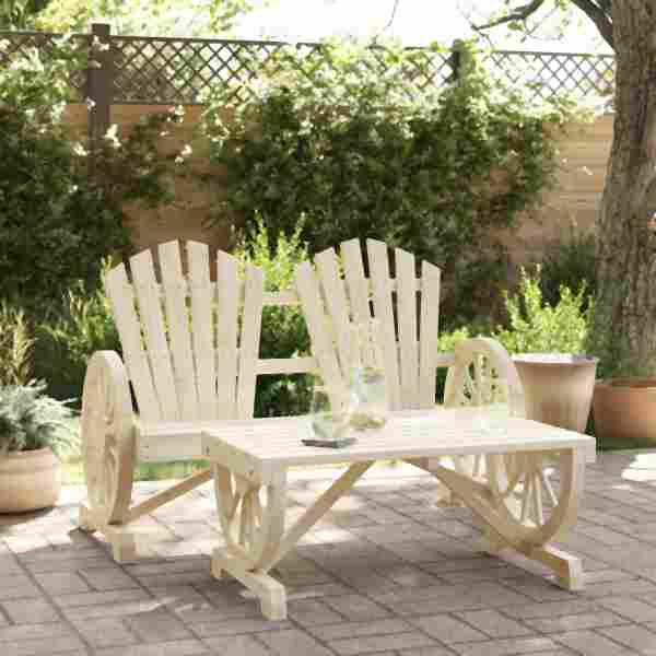 vidaXL 2-tlg. Garten-Lounge-Set Massivholz Tanne, 365097