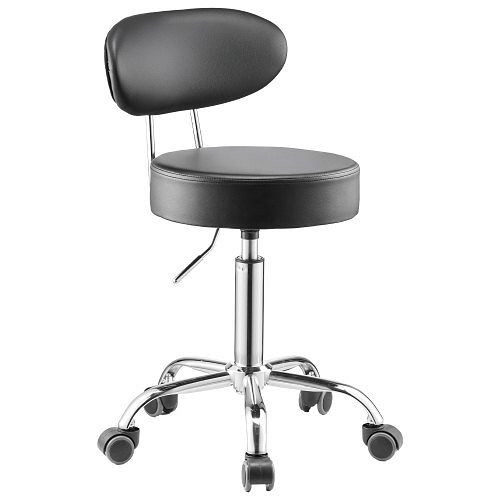 VEVOR höhenverstellbarer Werkstatthocker mit Rückenlehne, 136 kg belastbar, 360° drehbar, 74-90 cm, gepolstert für Autoreparatur, AJXCDDJLGDKDDCZHHV0