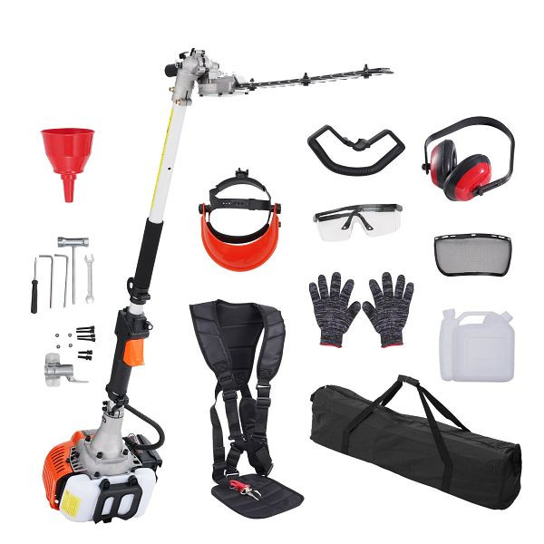 VEVOR 26 CC 2-Takt Benzin-Heckenschere, benzinbetriebene Langstielheckenschere, Dual-Action-Klinge, um 270° verstellbarer Trimmerkopf, RQLLJDLLJ26CCKSLKV0