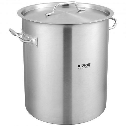 VEVOR Kochtopf 39,7 L Edelstahl, 350 x 410 mm Großvolumiger Suppentopf mit Sieb, als Spargeltopf Soßentopf, TGDDBX20142QT4Z4LV0