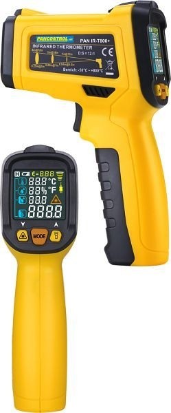 PANCONTROL Profi-Infrarot-Digital-Thermometer 12:1 -50° ~ +800°C mit Laser-Messkreisanzeige, PAN IR-T800+