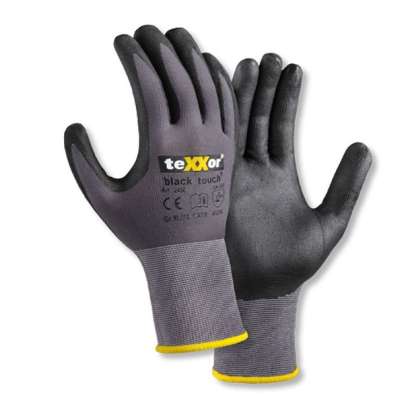 Stein HGS teXXor® Nylon-Strickhandschuhe black touch®, 9, 9, VE: 12 Paar, 41521.0004