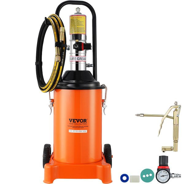 VEVOR Fettpumpe 12L 0,6–0,8 MPa Aluminiumdruckguss-Pumpe -20-100°C Betriebstemperatur, NPT-Anschluss Geeignet für 0-3# Fett, HYJ3JLDT0000XHUHBV0