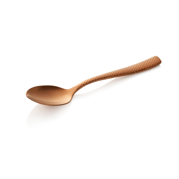 WAS Menülöffel Set ONYX BLUSH, 20 cm, strukturierte Oberfläche, PVD Beschichtung roségold, VE: 12 Stück, Chromnickelstahl 18/10, 288002