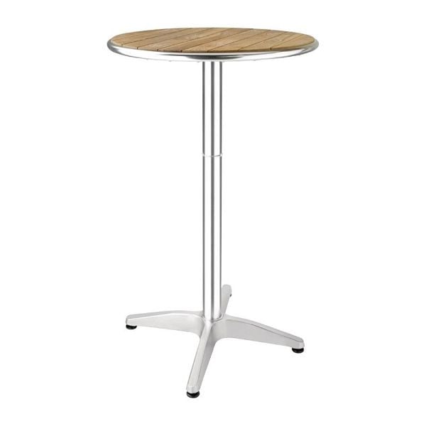 Bolero runder Stehtisch Eschenholz 1 Bein 60cm, Aluminiumgestell, GR332