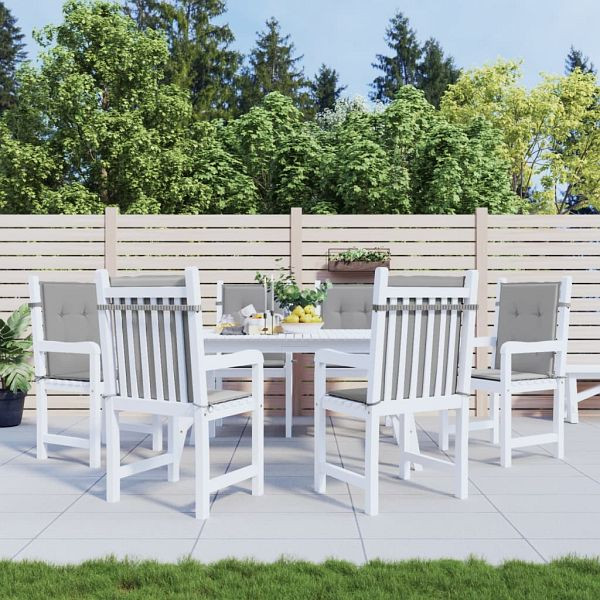 vidaXL Gartenstuhlauflagen für Niedriglehner 6 Stück Grau Oxford-Gewebe, 314132