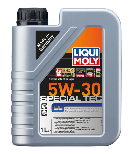 LIQUI MOLY Motoröl Special Tec LL 5W-30, Kanister Kunststoff, VE: 1 Liter, 1192