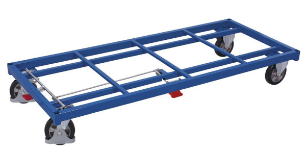 VARIOfit Schwerlastwagen, Ladefläche: 1.380 x 880 mm, RAL 5010 enzianblau, Radsatz: Bereifung aus Elastikvollgummi, zu-1226
