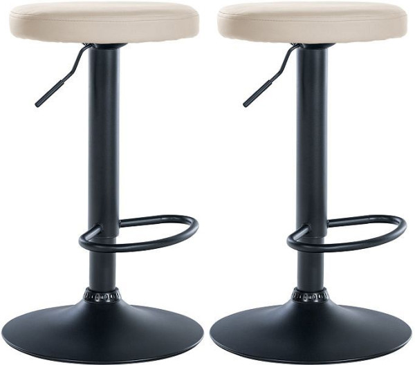 CLP Barhocker Ponte Kunstleder schwarz, creme, VE: 2 Stück, 323493