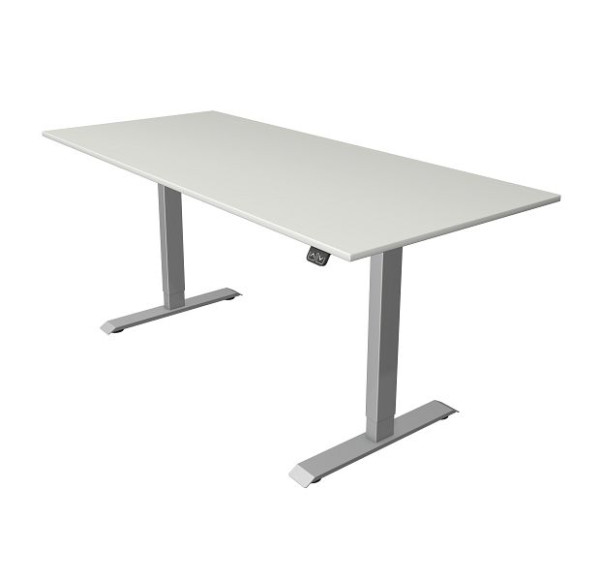 Kerkmann Kompakttisch B 1800 x T 800 mm, elektrisch höhenverstellbar von 740-1230 mm, lichtgrau, 10227611