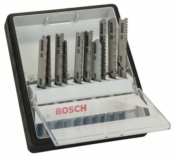 Bosch Stichsägeblatt-Set Robust Line Metal Expert, T-Schaft, 10-teilig, 2607010541