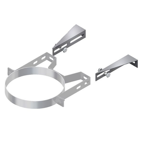 Solarbayer Außenkamin Wandbefestigung 60-110mm Wandabstand, 200/0,5mm, 530050901