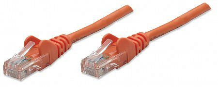 INTELLINET Netzwerkkabel, Cat5e, SF/UTP, RJ45-Stecker/RJ45-Stecker, 2 m, orange, 736312