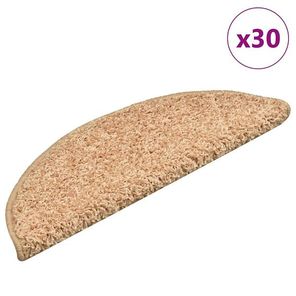 vidaXL Stufenmatten 30 Stück 56x17x3 cm Gold Halbrund, 3365808