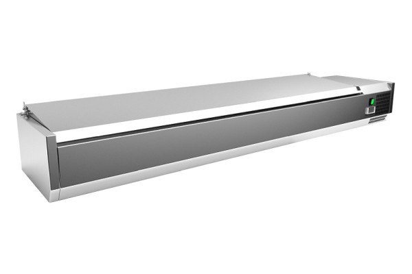 Gastro-Inox Edelstahl Aufsatzkühlung 9x GN1/3 mit Deckel, 209.206