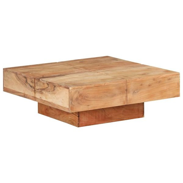 vidaXL Couchtisch 80x80x28 cm Massivholz Akazie, 323593