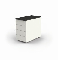 Produktbild von Kerkmann Anstellcontainer mit Zentralschloß, Form 4, B 430 x T 800 x H 720-760 mm, Weiß/anthrazit, 12419213 Kerkmann Anstellcontainer mit Zentralschloß, Form 4, B 430 x T 800 x H 720-760 mm, Weiß/anthrazit, 12419213