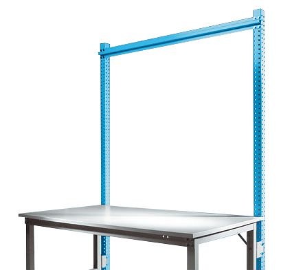 Manuflex Aufbauportal ohne Ausleger für UNIVERSAL + PROFI Standard Grundtische, Nutzhöhe 1500 mm, Lichtblau, ZB3791.5012