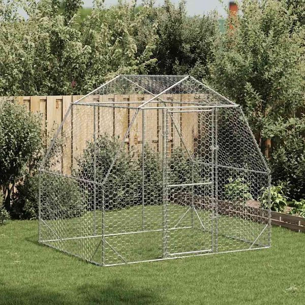 vidaXL Hühnerstall 2,5x2x2,25 m Verzinkter Stahl, 4104029