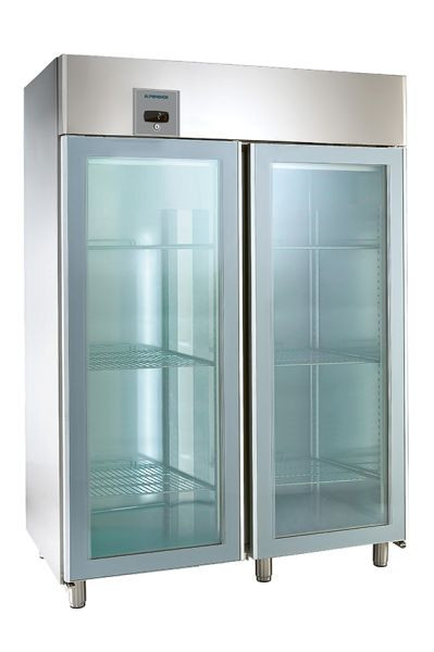 ALPENINOX Umluft-Gewerbekühlschrank KU 1402 G-Z Comfort, für GN 2/1, zentralgekühlt, Umluftkühlung, 402729657
