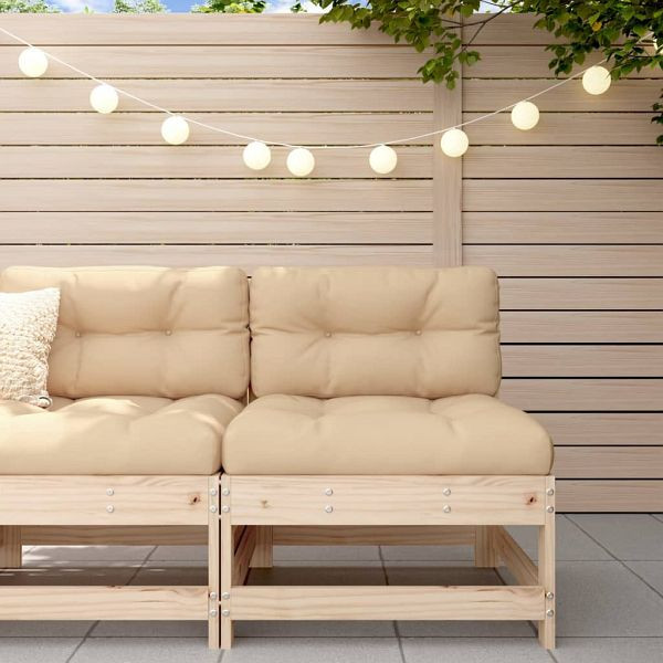 vidaXL Mittelsofa mit Kissen Massivholz Kiefer, 825548, 8720845802004