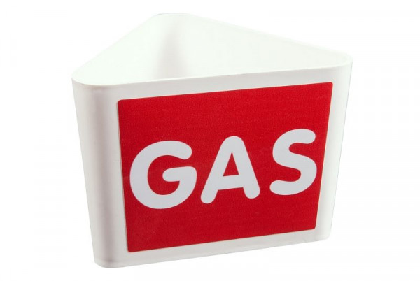 Eichner Leitzahlträger mit Text "GAS", Rot, 9218-02019