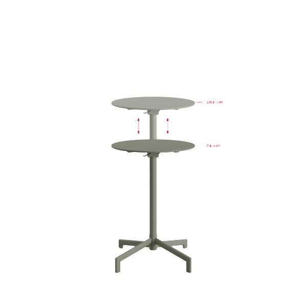 BEST Stehtisch Versa, höhenverstellbar, rund, Grün, 20503