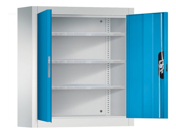C+P Hängeschrank Serie 13, H830xB700xT300mm, Farbe: Lichtgrau / Lichtblau, Muldengriff, 134013-22 S10172