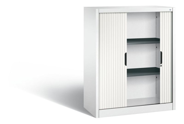 C+P Sideboard mit Rollladen Omnispace, H1230xB1000xT420mm, Farbe: Verkehrsweiß, Griffmulde, 3 OH, 3232-00 S10184