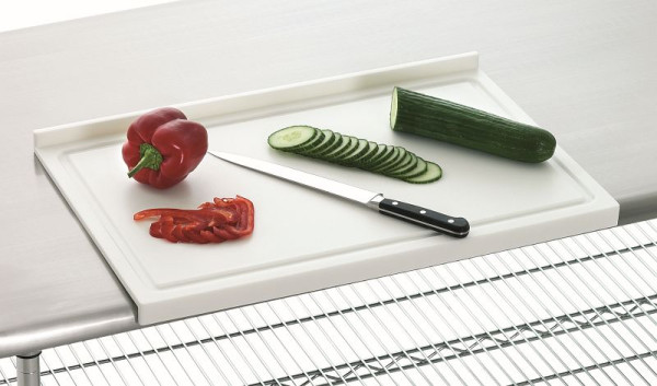 Bartscher Schneidbrett Polyethylen, Stopperkante, weiß, A120588