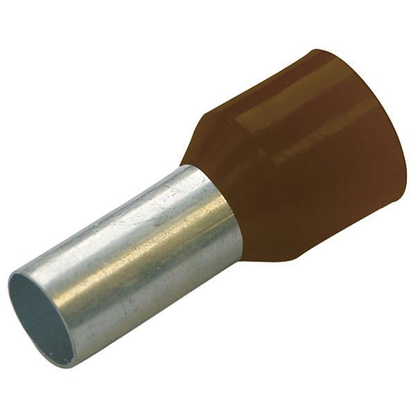 Haupa isolierte Aderendhülse 25 mm²/16 mm braun, VE: 50 Stück, 270750