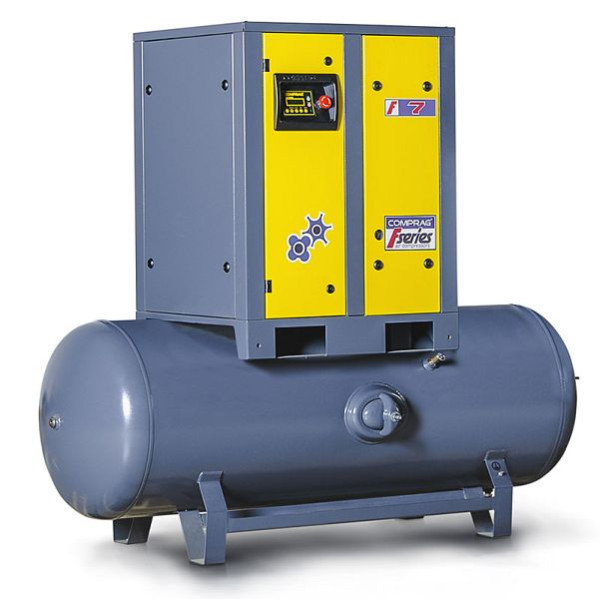 Comprag Schraubenkompressor FR0510-500, montiert auf liegendem Behälter 500 l, 11410107