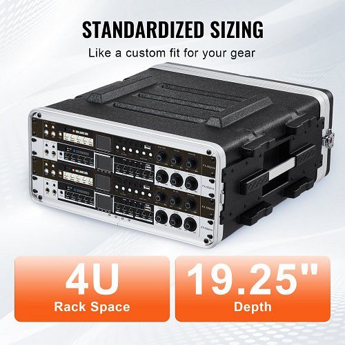 VEVOR Rack Koffer 4U Rack Case Server Rack Schrank ABS Konstruktion ...